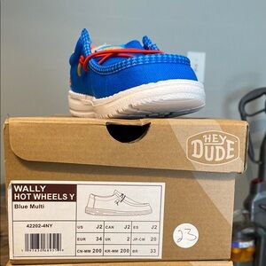 Hey Dude Blue Sneakers with Velcro Closure